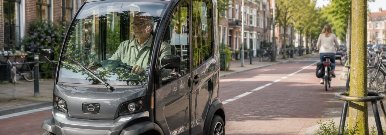 elektrische overdekte scootmobiel
