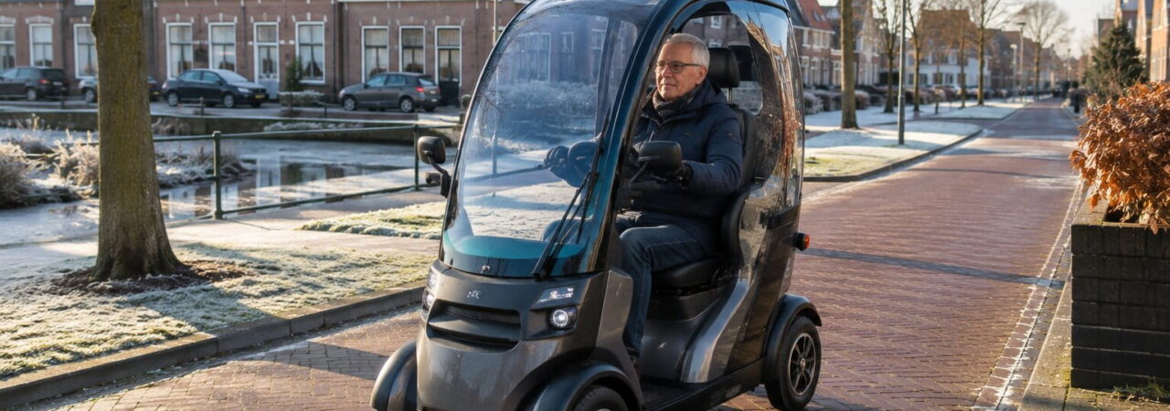 overdekte scootmobiel met verwarming