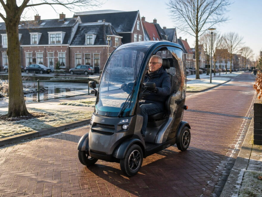 overdekte scootmobiel met verwarming